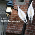 thumbnail image 2 of SATCO S12505 CA10 LED Light Bulbs 3W 120V 3000K 200 Lumen E12 Candelabra Base Dimmable Wet Location (6 Pack), 2 of 10