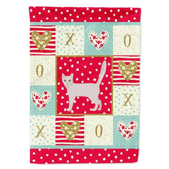 Carolines Treasures CK5571CHF Burmilla Cat Love Flag Canvas House Size Large multicolor