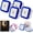 Blue-4PCS, variant on Square Light-Controlled Night Light, 6-Pack Dusk to Dawn Sensor for Bedroom