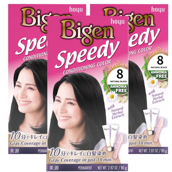Bigen Speedy Conditioning Color Kit: 8 Natural Black - 3 Pack