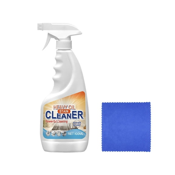 Heavy Oil Stain Cleaner Spray 100ml | Foaming All-Purpose Kitchen Cleaner | Grease Remover for Stovetops, Appliances, Countertops | Rinse-Free, Multi-Surface, Fast Action