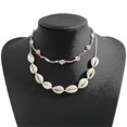 thumbnail image 2 of Layered Shell Flower Pendant Pearl Clavicle Chain Rainbow Bead Necklace Cute Creative Handmade Girls Jewelry Gift Blog, 2 of 3