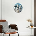 thumbnail image 2 of 12 Inch Wall Clock Battery Operated Silent Clock Decorative for Office, Kitchen, Outdoor, Living Room，Three White Horses Galloping in The SeaBeautiful Design, 2 of 4