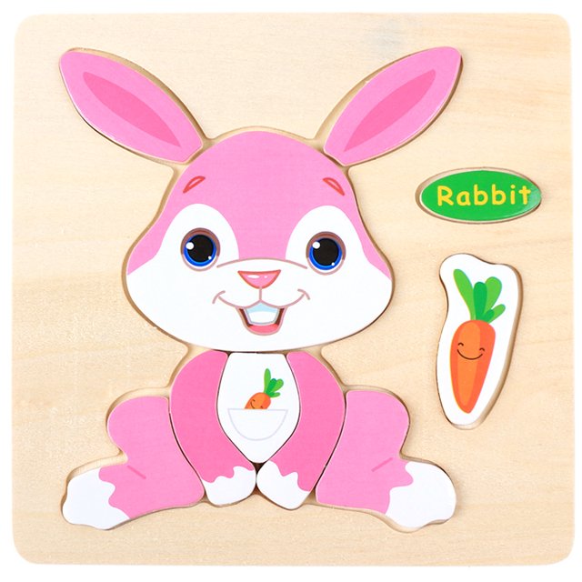 Rompecabezas tridimensional de tráfico de animales de dibujos animados para niños de madera, juguetes de rompecabezas de inteligencia para bebés, juguetes para niños de 1 a 3 años