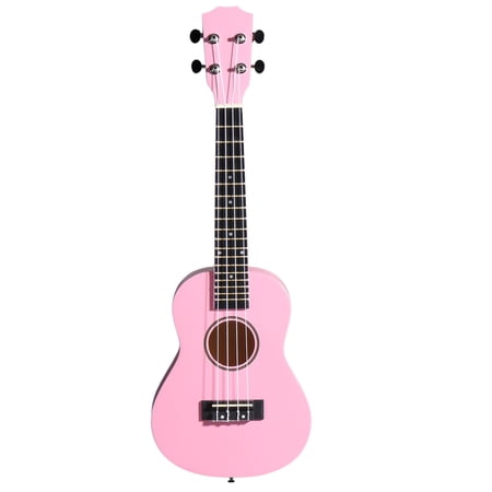 FUNA 23 Inch Linden Wood Concert Ukulele Pink Four String Guitar with Complete Starter Kit for Beginners