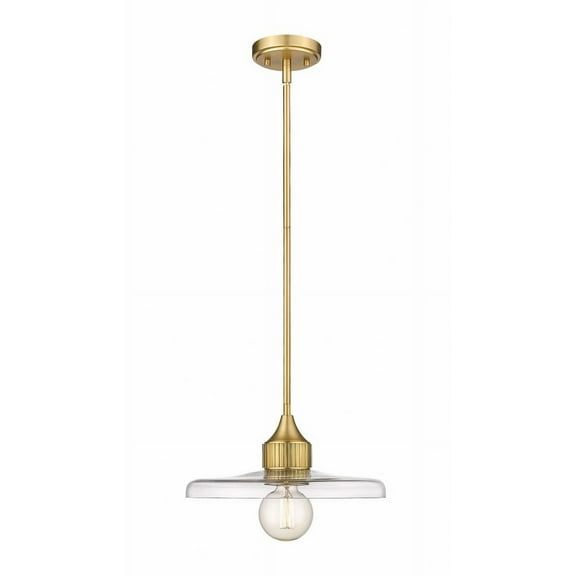 1 Light Pendant In Modern Style-6.25 Inches Tall And 14 Inches Wide-Olde Brass Finish-Clear Glass Color Z-Lite 821P14-Obr