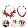 thumbnail image 2 of Collares bohemios vintage, gargantilla de cuentas de verano, collar bohemio de playa, gargantilla de coral bohemia, colgantes, accesorios de playa para mujer, 2 of 4