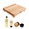 thumbnail image 1 of John Boos Maple Wood 12 Inch Cutting Board with Feet and 3 Piece Maintenance Set, 1 of 12