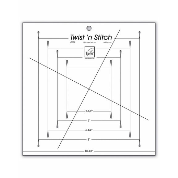 Accuquilt June Tailor Acrylic Ruler for Twist 'n Stitch, 1 Piece