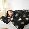thumbnail image 4 of Homewish Boho Bohemain Tribal Bedding Comforter Set,Country Western Bull Skull Twin Comforter Sets,Brown Black Bedding Set For Boys Kids,Luxury Bedroom Decor Reversible,2pcs, 4 of 8