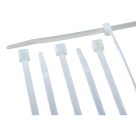 21 inch White Nylon Zip Ties : Strong Zip Tie, Wire Ties : Indoor and Outdoor Rated - No Tools...