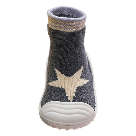 Baby Cute Winter Shoes Cute Cartoon Thickened Shoes For Boys And Girls Winter Soft Soles Breathable And Non Toddler Children Shoes And Socks  Soft Sole Shoes Boots(Size:21)