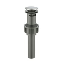Mainstays Push Pop-Up Drain with Overflow in Satin Nickel