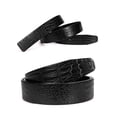 thumbnail image 5 of Catelles Men's Genuine Leather Black Crocodile Pattern Belt (Without Buckle), Wear-Resistant, Casual and Business, Gift Box Packaging&For waist 42in Width 1.38in(3.5cm), 5 of 8