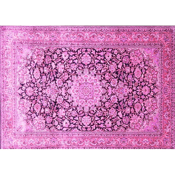 Ahgly Company Indoor Rectangle Medallion Pink Traditional Area Rugs, 2' x 4'