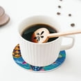 thumbnail image 5 of Lsque Little Sea Turtles Pattern 4" Drink Coasters Set of 4, PVC Leather Absorbent Coasters, Table Coaster Set Decorative Coffee Cup Coasters Housewarming Gift -Round Shape, 5 of 6