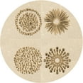 thumbnail image 1 of Ahgly Company Tapis d'Intérieur Lavable en Machine Carré Transitionnel Pérun Brun, 3 Pieds Carré, 1 of 7