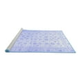 thumbnail image 2 of Ahgly Company Machine Washable Indoor Square Oriental Blue Traditional Area Rugs, 4' Square, 2 of 4