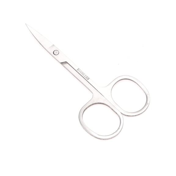 Unique Bargains 1 Pc 2.0A Scissors Eyebrow Trimmer Parlor Silver Tone