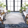 thumbnail image 3 of SAFAVIEH Cabana Elvina Botanical Indoor/Outdoor Area Rug, Ivory/Navy, 9' x 12', 3 of 12