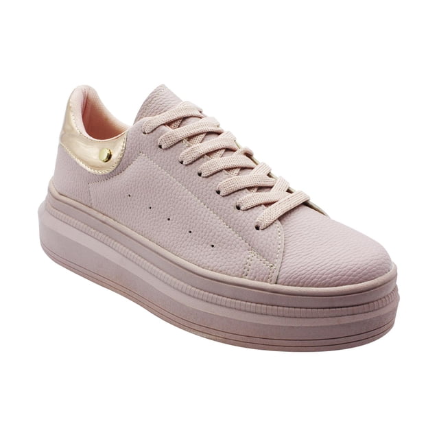 Tenis Casuales Blanco con agujeta para dama con suela alta Chevere CH-2010-BA