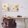 thumbnail image 3 of Stupell Industries Muted Cottage Flowers Botanical & Floral Painting Gallery Wrapped Canvas Art Print Wall Art, 17 x 17, Set of 2, 3 of 8