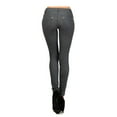 thumbnail image 5 of Womens Grey Jeggings Jeans Look Skinny Stretch Sexy Soft Legging Pencil Pants M, 5 of 6