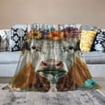 thumbnail image 2 of Qinduosi Highland Cow Blanket,  Flannel Cute Highland Cow Themed White Throw, Soft Nap Throw Blanket for Home Boys Girls Women Highland Cow Lovers Gifts, 2 of 6