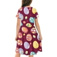 thumbnail image 4 of Fjofpr Girls Clothes under $10 Toddler Kids Girls Print Short Sleeve Stretchy Dress A Line Dress（4-14Years）, 4 of 6