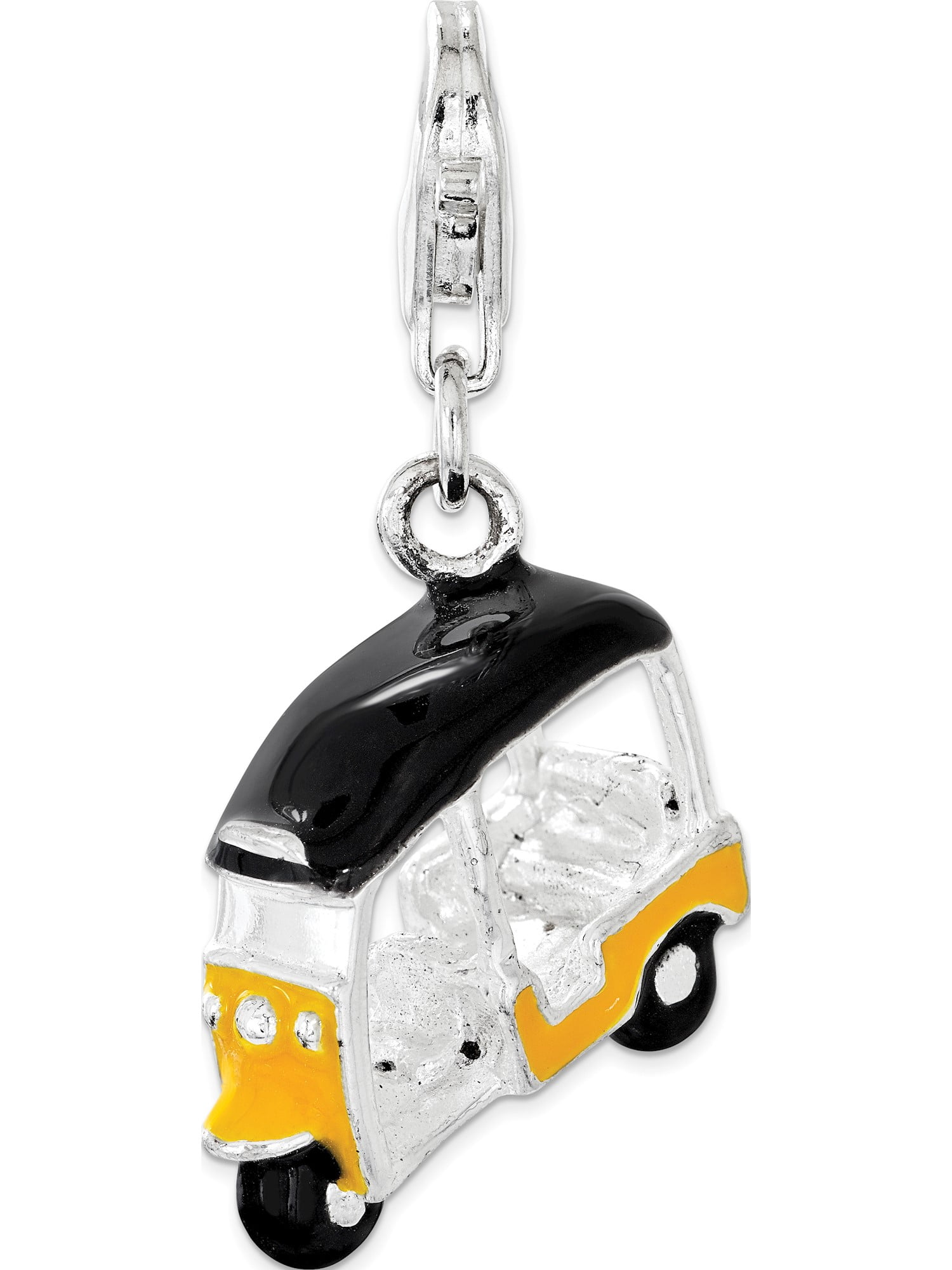 Sterling Silver Jewelry Pendants /& Charms Solid Polished 3-D Shuttle Rocket Pendant