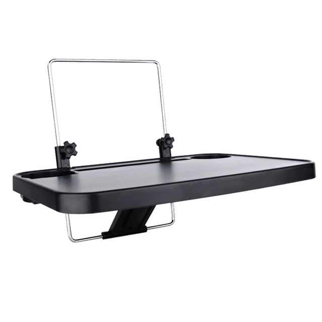 Pisexur Accesorios Para AutoBandeja portátil plegable para el respaldo del asiento del coche con soporte para teléfono, ideal para comer, beber y para portátil. Bandeja colgante para el volante del