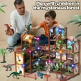 thumbnail image 4 of JoyStone Dinosaur Dollhouse with 14 Rooms and Mountain Playset, Includes 12 Dinosaurs & Accessories, Pretend Play House for Kids Ages 6-12, 4 of 9