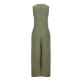 thumbnail image 5 of Diufon Jumpsuit for Women Sleeveless V Neck Wide Leg Pants Romper with Pockets Solid Color Casual Overalls, 5 of 6