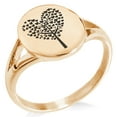 thumbnail image 1 of Stainless Steel Tree of Hearts Minimalist Oval Top Polished Statement Ring, 1 of 1