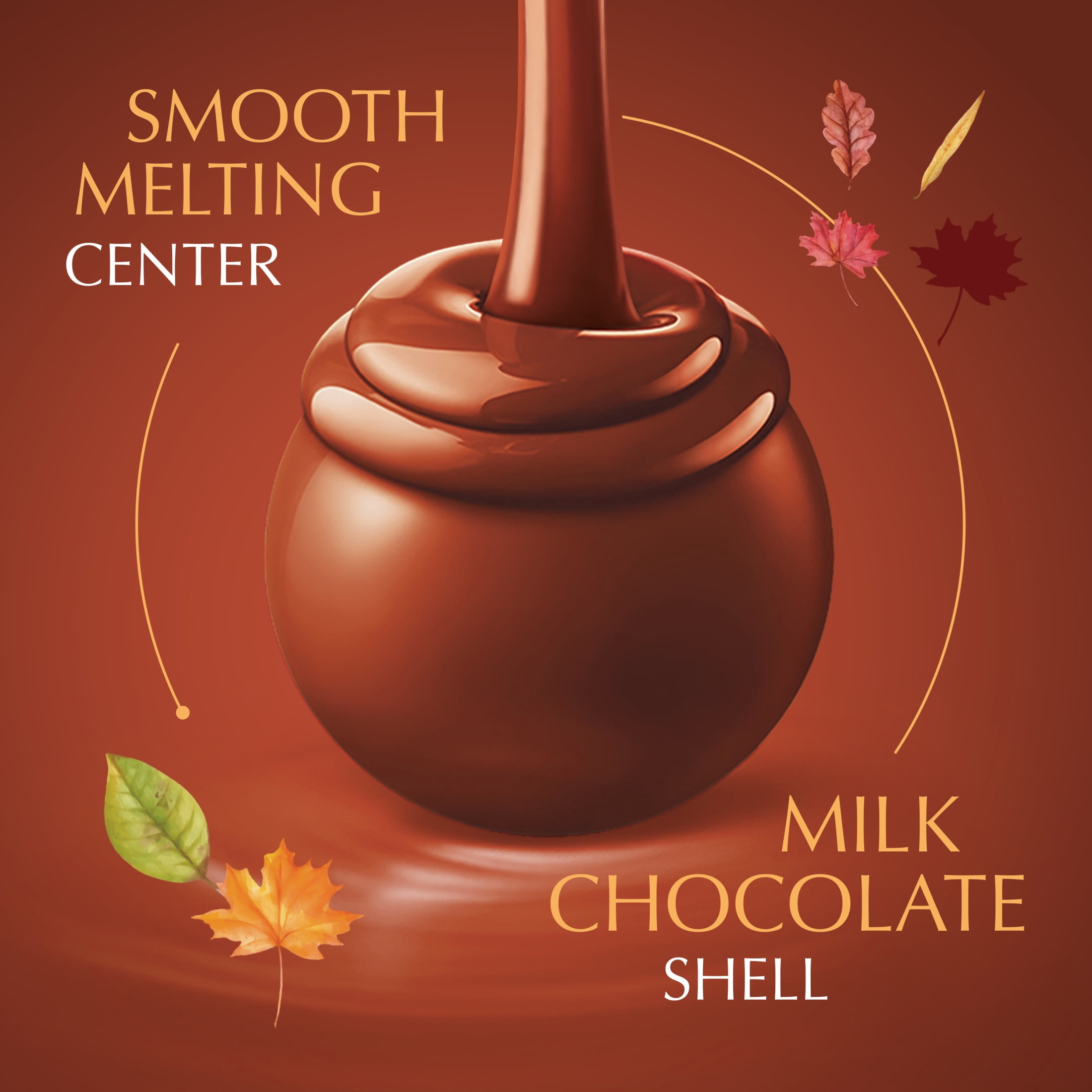 Lindt LINDOR Fall Pumpkin Spice Milk Chocolate Candy Truffles, 5.1 oz. Bag