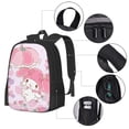 thumbnail image 2 of Kuromi and My Melody Backpack Bookbag Casual Daypack Travel Backpacks for Work Hiking Camping, 2 of 7