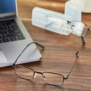 Equate Jordan Value 2-Pack Unisex Rectangular Reading Glasses with Case, Black/Gunmetal, +2.50