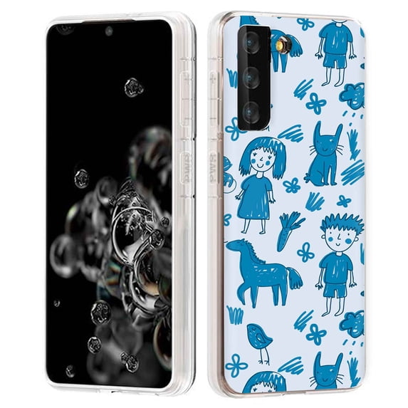 TalkingCase Slim Phone Case Compatible for Samsung Galaxy S21 5G, S30,(Not S21+,S21 Ultra),People Animal 2 Print,Lightweight,Flexible,Soft, USA