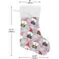 thumbnail image 2 of Coolnut Christmas Stockings Christmas Gnomes Candy Cane , 1 Pack 17.7" Xmas Fireplace Santa Socks Christmas Tree Hanging Stockings Decoration for Christmas Holiday Xmas Gift, 2 of 6