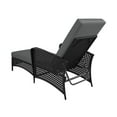 thumbnail image 3 of COSCO Outdoor Living Adjustable Chaise Lounge Chair Patio Furniture, Black Wicker and Gray Cushion, 3 of 7