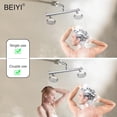 thumbnail image 2 of Dual Shower Head with Built-in Valve, Brushed Nickel Double Rain Shower System for Couples, 5 Settings Water Saving Handheld Sprayer Kit, 2 of 8