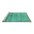 thumbnail image 2 of Ahgly Company Machine Washable Indoor Square Persian Turquoise Blue Traditional Area Rugs, 8' Square, 2 of 4