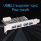 thumbnail image 4 of Tarjeta de expansión USB3.0 Tarjeta de expansión de computadora PCI-E a USB3.0 de 4 puertos, 4 of 9