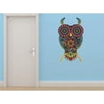 thumbnail image 1 of Family Cute Animal Wall Decal Decoration Colourful Cute Owl in Floral theme Lasts Years and Easily Removable - Size: 10 In(W) x 20 In(H), 1 of 3