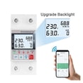thumbnail image 2 of TUYA APP Smart Circuit Earth Leakage Over Under Voltage Protector Relay Device Switch Breaker Energy Power KWh Meter 63A ,Long Lasting, 2 of 6