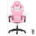 thumbnail image 2 of Silla Gamer LUMO Ergonómica Ejecutiva de Oficina Reposapies Rosa, 2 of 8