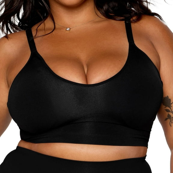 YITTY Nearly Naked Shaping Plunge Bra, Black, M/L