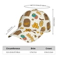 thumbnail image 3 of Yiaed Honeycomb And Honey Print Cap Adjustable Size for Running Workouts and Outdoor Activities All Seasons, 3 of 5