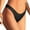 Black, variant on Sexy Low Rise Swim Briefs - Solid Color, Elastic Waist, Nylon Spandex for Women Swimming