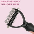 thumbnail image 4 of Unique Bargains Pets Grooming Supplies Professional Undercoat Rake Shedding Control for Dogs Cats 6.69"x2.76" Deep Pink, 4 of 6